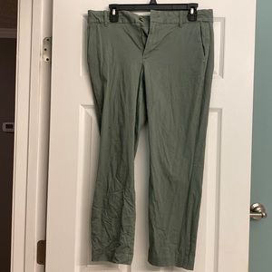 Olive green chino pants